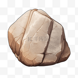 写实石头插画