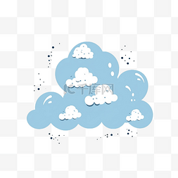 简约风格的云和雪插图