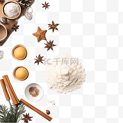 厨房烘焙工具图片_圣诞节用厨房用具烹饪或烘烤食物