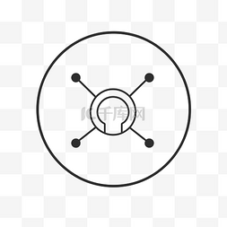 带有箭头的圆形网络的图标 向量