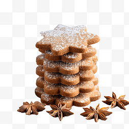 雪人图片_圣诞集市上的姜格拉德饼干