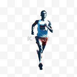 赛跑运动员图片_马拉松运动员在跑道上