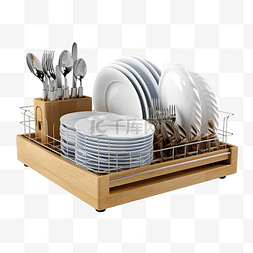 3D 厨房柜台干燥架隔离时尚风格概
