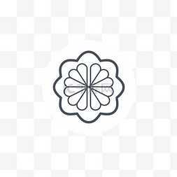 花卉图标是一个圆圈 向量
