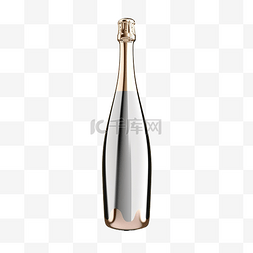 软木塞材质图片_孤立的香槟瓶的 3d 呈现器