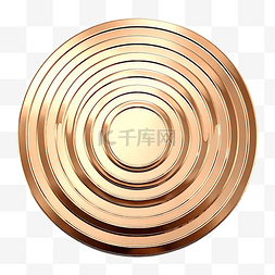 铜金属圆圈背景