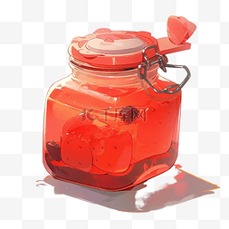 红色果汁罐