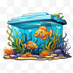 卡通水族馆 PNG 文件