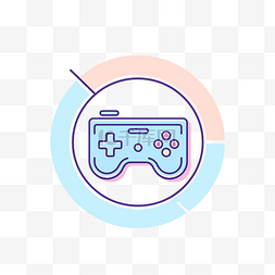 视频游戏控制器图标说明 向量