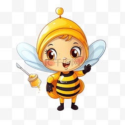 大黄蜂可爱图片_纸箱可爱的蜜蜂，配有超级英雄斗