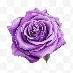 紫色玫瑰花朵元素