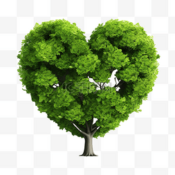 绿色心形树