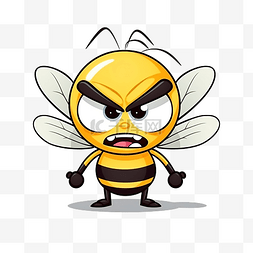 表情符号 蜜蜂 卡通 生气