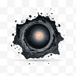 黑洞剪贴画由灰飞溅形状的黑洞矢