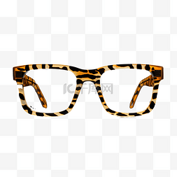 老虎图案眼镜