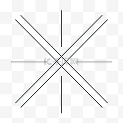 绘制十字形状和字母 ti 或 x 向量