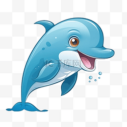 卡片装饰图片_海豚 卡通 可爱 海洋动物