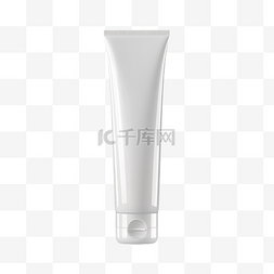 空白白色塑料化妆品管