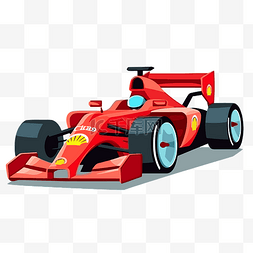 f1赛车元素图片_法拉利 f1 赛车的 f1 剪贴画卡通插