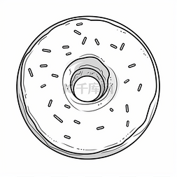 五一大放价字体图片_用黑白绘图完成的甜甜圈