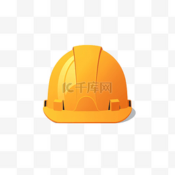 工人头盔图片_最小风格的建筑头盔插图