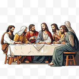 用餐图片_最后的晚餐耶稣基督救主门徒使徒