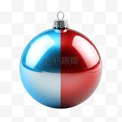 蓝色装饰礼盒图片_圣诞快乐球红色银色蓝色圣诞色彩