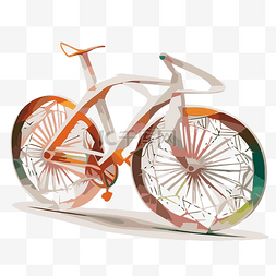 透明自行车 向量