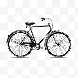 健康城市图片_复古自行车黑色