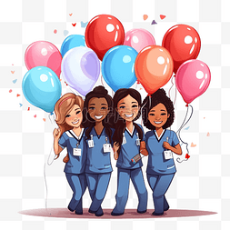 庆祝护士 PNG