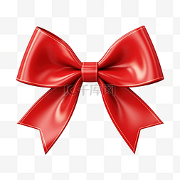 红丝带蝴蝶结图片_用于贺卡和礼品卡的红丝带蝴蝶结