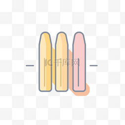 彩色线条中的口香糖图标的颜色棒