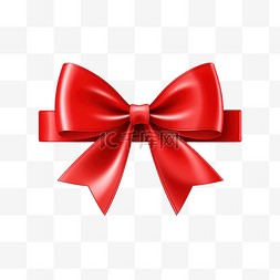 红丝带背景图片_礼品卡的红丝带和蝴蝶结隔离装饰