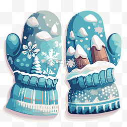 冬季手套 向量
