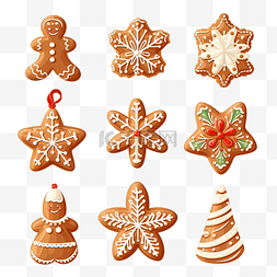 姜饼饼干冬季糖果和圣诞假期糖果