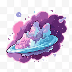 星云图片_星云剪贴画一个带有蓝色和紫色云