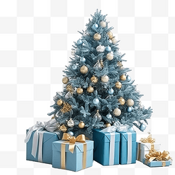 盒子刀模图图片_美丽的节日装饰圣诞树，白桌上有