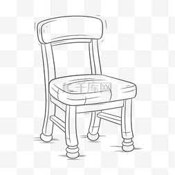 一张旧餐椅的插图 向量