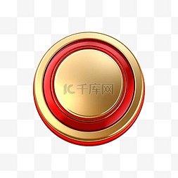金色背景按钮图片_被金色线条包围的红色按钮