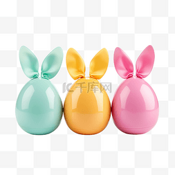 带兔子耳朵的复活节彩蛋