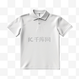 样机图片_白色折叠 Polo T 恤样机