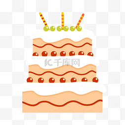蛋糕甜点三层装饰