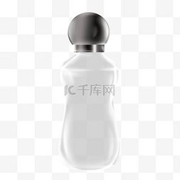 银灰色透明玻璃瓶子