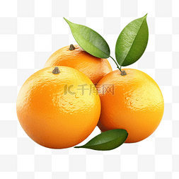 新鲜的橙子图片_3d 渲染孤立的新鲜橙子