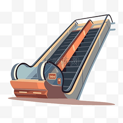 自动扶梯剪贴画自动扶梯与橙色背