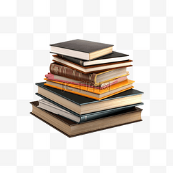 一堆堆放的书籍文化和知识的概念