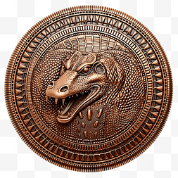 铜鳄鱼图案圆圈背景