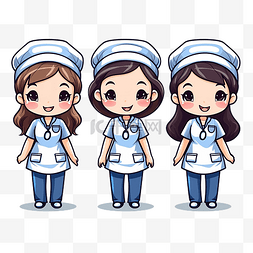 护士职业卡通