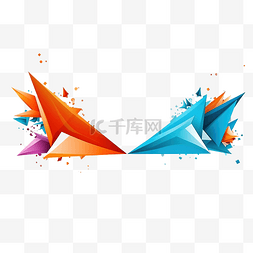 抽象banner图片_折纸元素banner背景