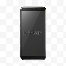 新版黑色超薄智能手機類似於空白